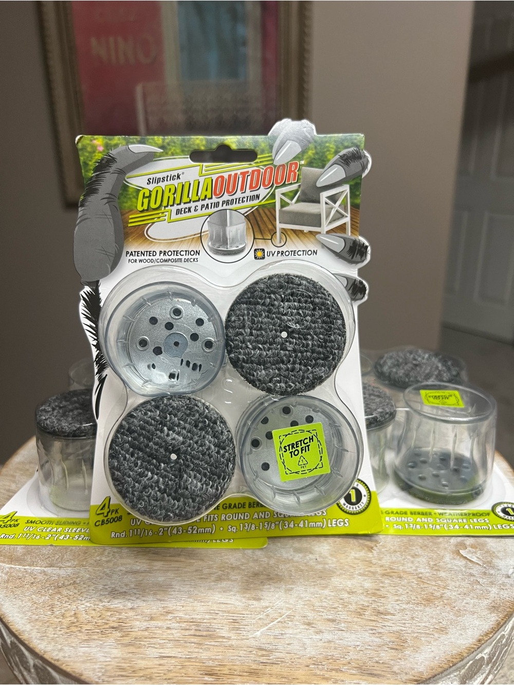 Slipstick Gorilla Outdoor Furniture Leg Protectors - 4 Pack